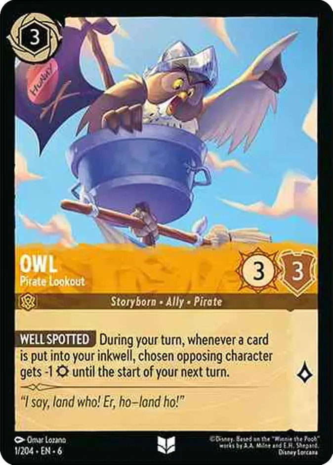 Owl #1 Azurite Sea Disney Lorcana card