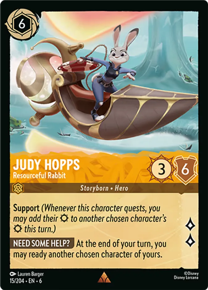 Judy Hopps #15 Azurite Sea Disney Lorcana card