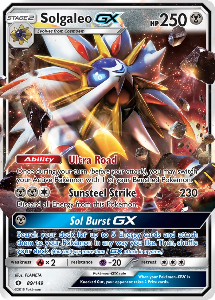 Solgaleo-GX #89 Sun & Moon Pokemon card