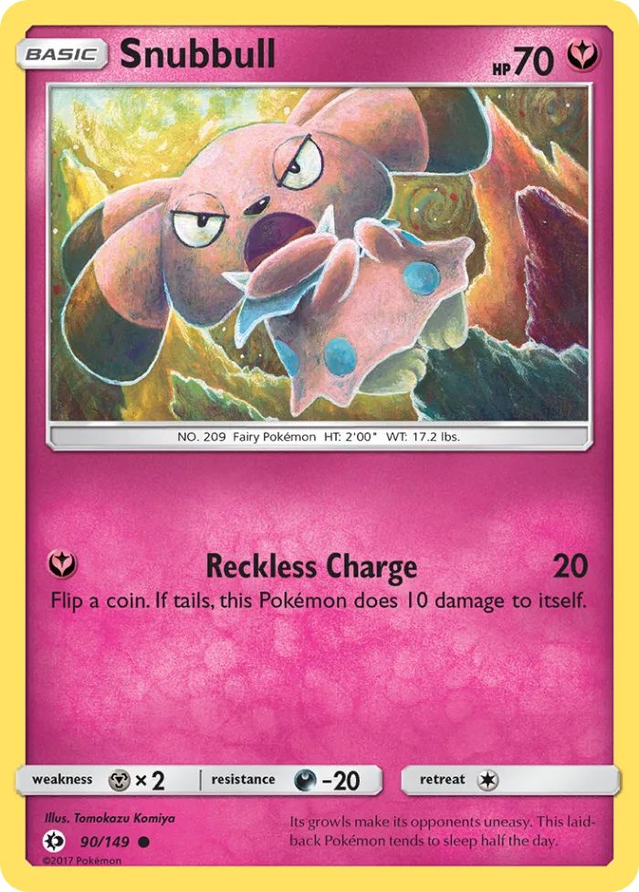 Snubbull #90 Sun & Moon Pokemon card
