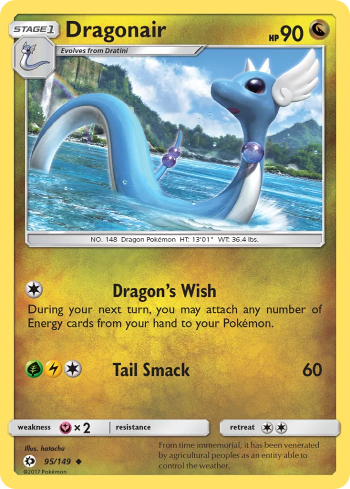 Dragonair #95 Sun & Moon Pokemon card