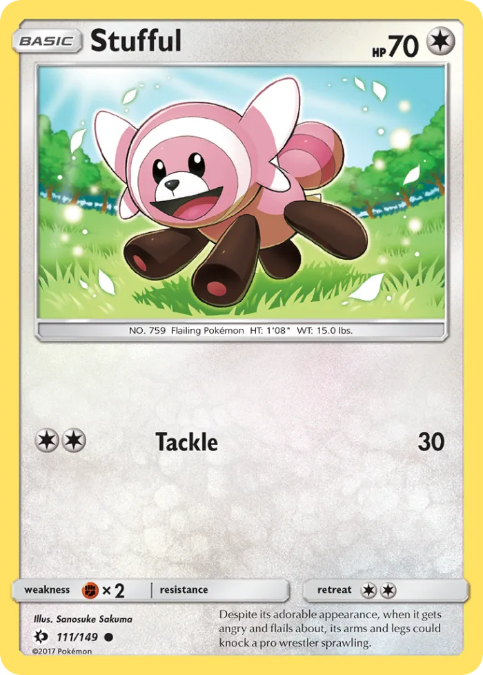 Stufful #111 Sun & Moon Pokemon card