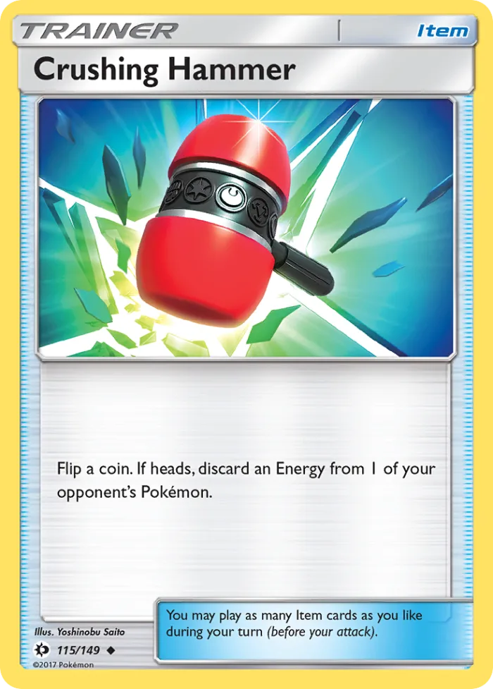 Crushing Hammer #115 Sun & Moon Pokemon card