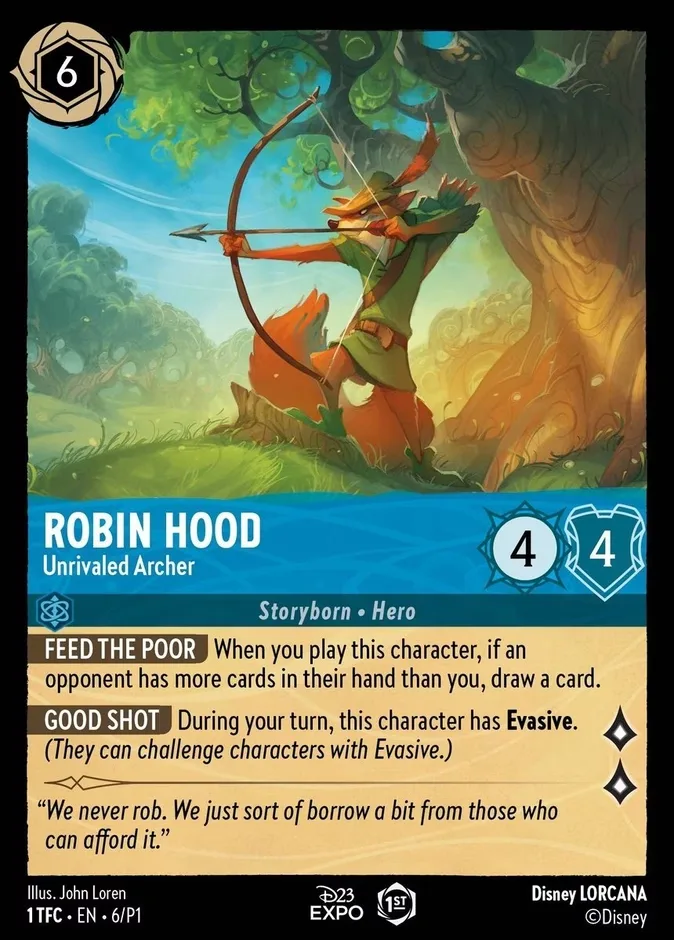 Robin Hood #6 Promo Set 1 Disney Lorcana card