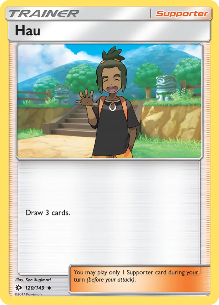 Hau #120 Sun & Moon Pokemon card