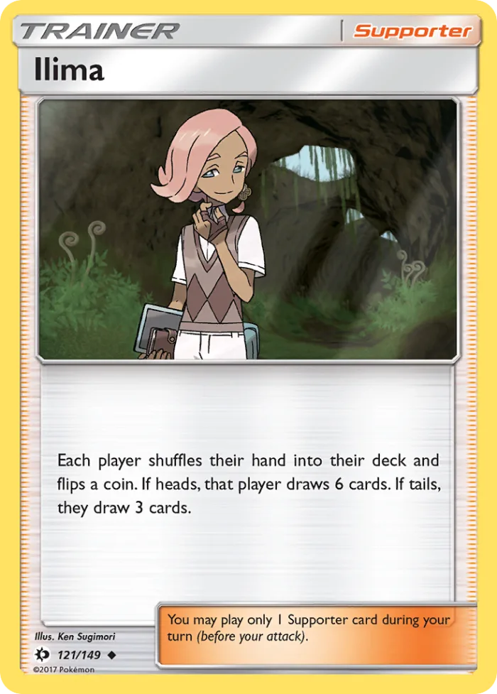 Ilima #121 Sun & Moon Pokemon card