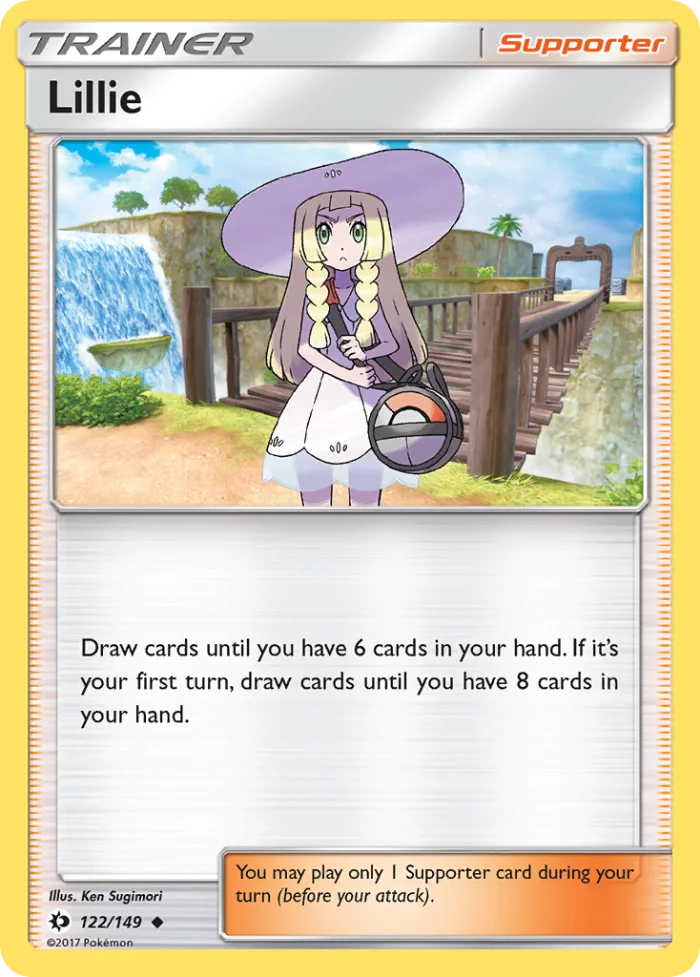 Lillie #122 Sun & Moon Pokemon card