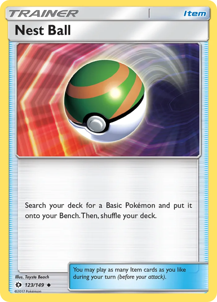 Nest Ball #123 Sun & Moon Pokemon card