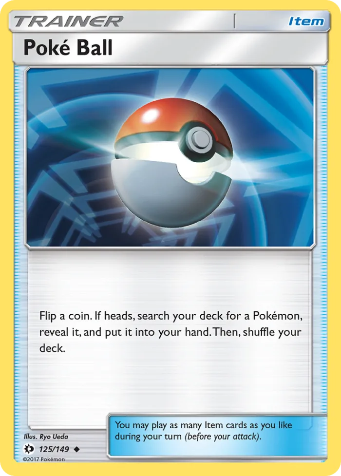 Poké Ball #125 Sun & Moon Pokemon card