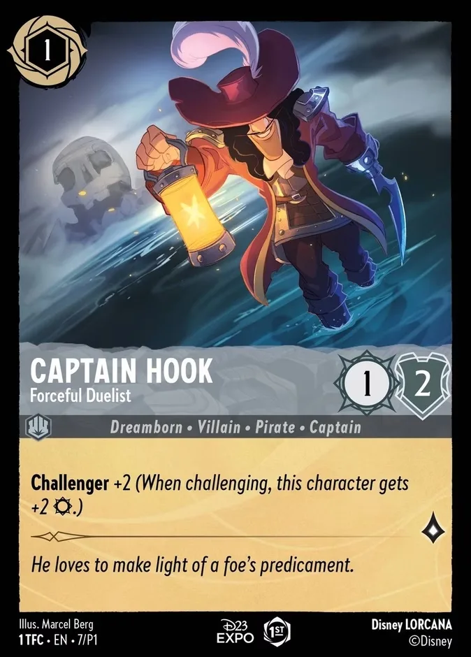 Captain Hook #7 Promo Set 1 Disney Lorcana card