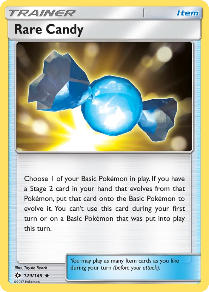 Rare Candy #129 Sun & Moon Pokemon card