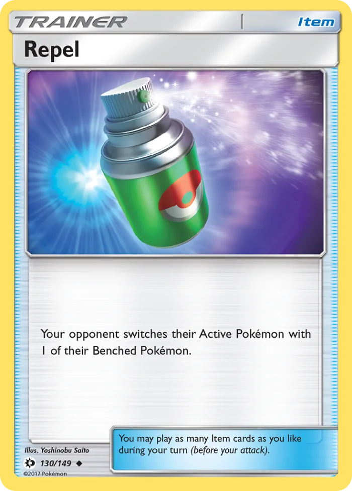 Repel #130 Sun & Moon Pokemon card