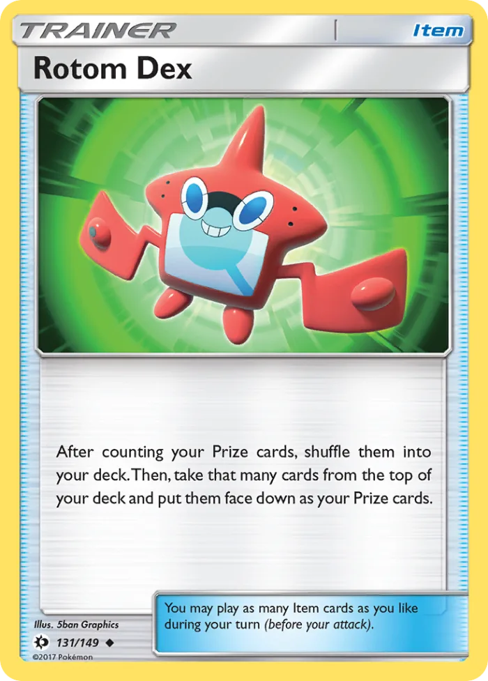 Rotom Dex #131 Sun & Moon Pokemon card