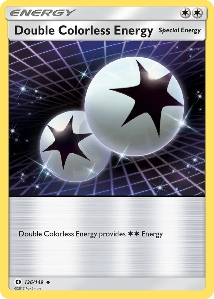 Double Colorless Energy #136 Sun & Moon Pokemon card