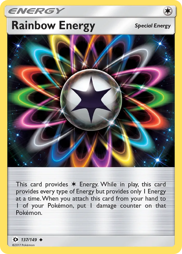 Rainbow Energy #137 Sun & Moon Pokemon card