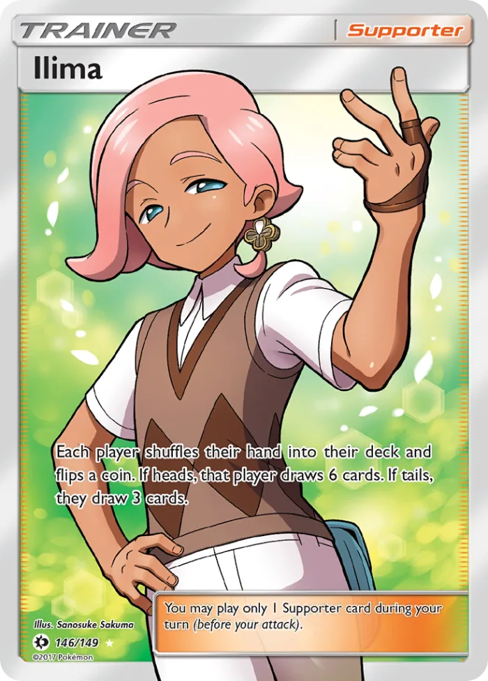 Ilima #146 Sun & Moon Pokemon card