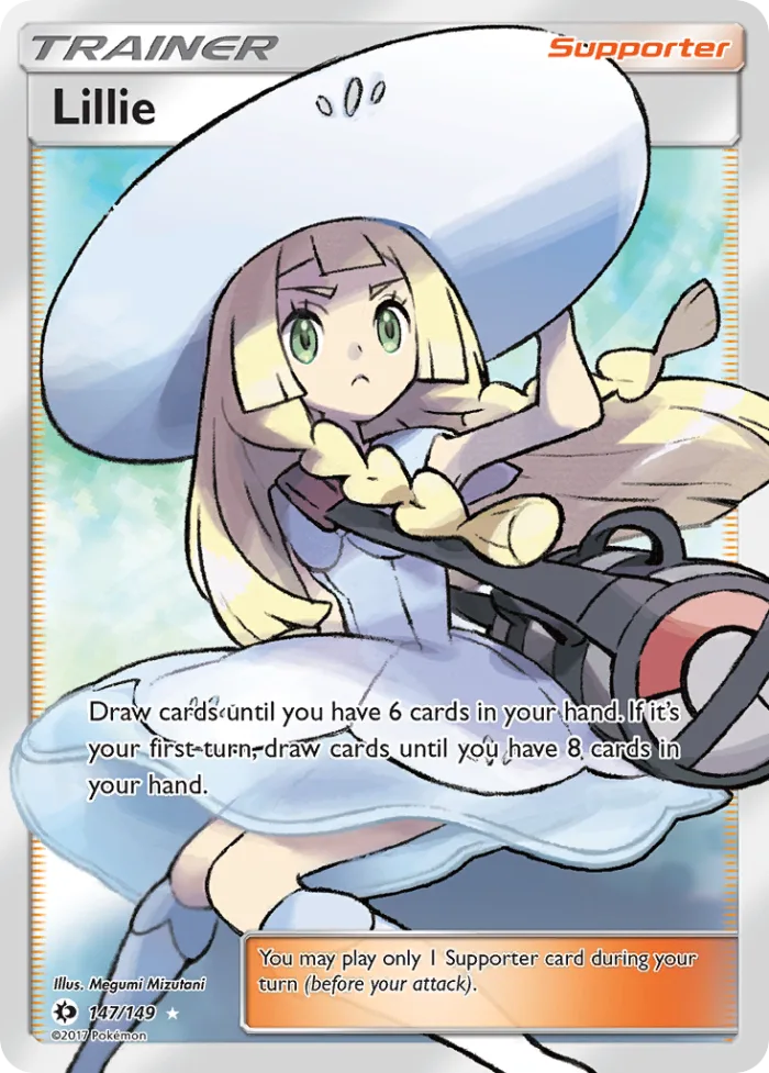 Lillie #147 Sun & Moon Pokemon card