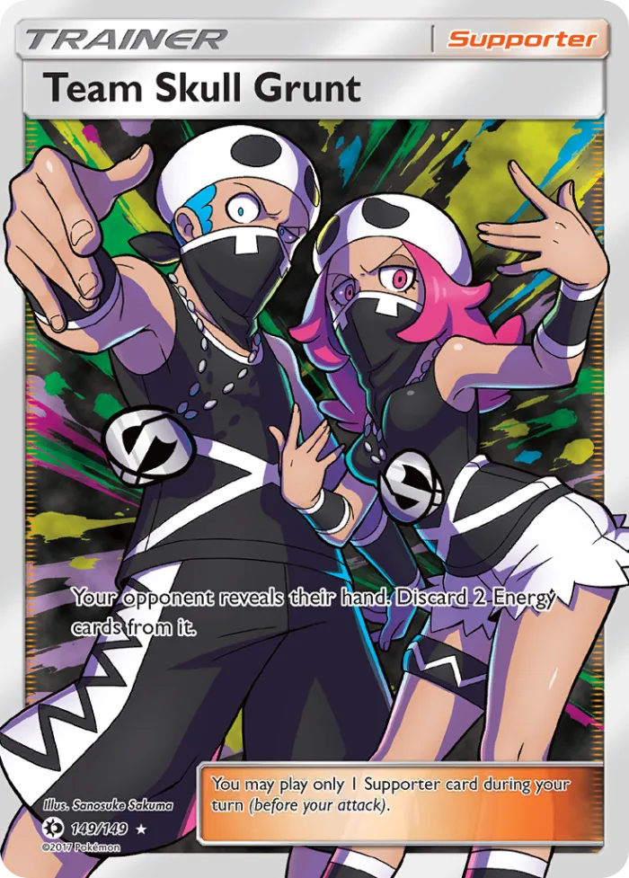 Team Skull Grunt #149 Sun & Moon Pokemon card