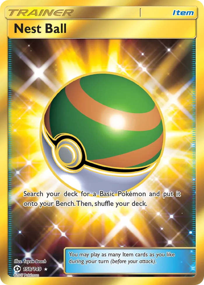 Nest Ball #158 Sun & Moon Pokemon card