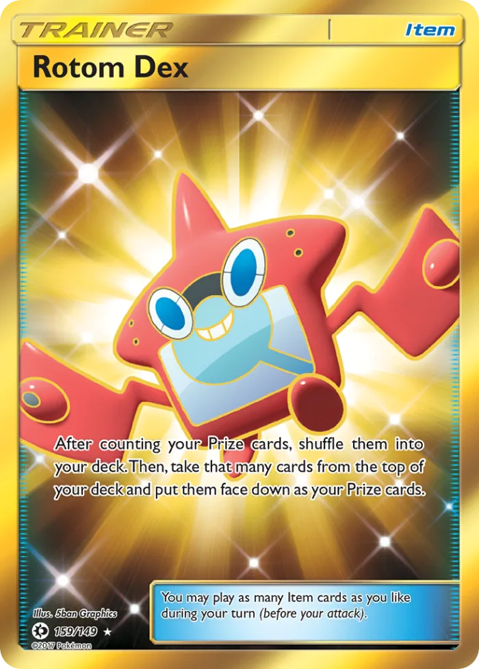 Rotom Dex #159 Sun & Moon Pokemon card