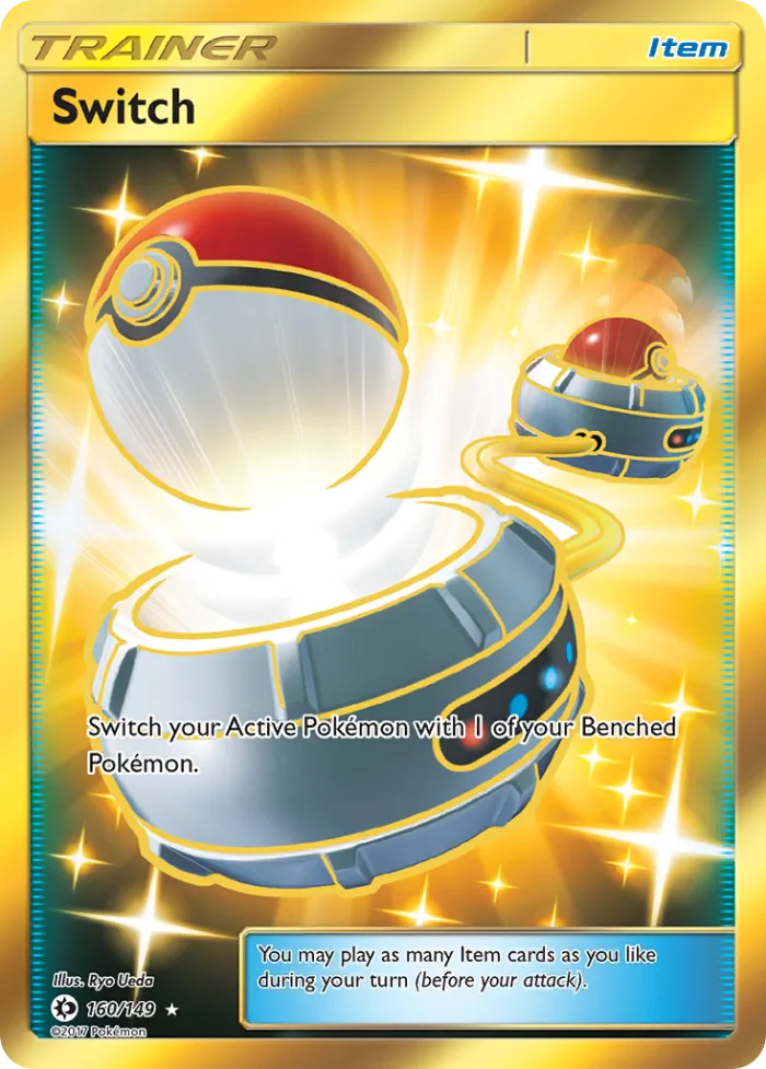 Switch #160 Sun & Moon Pokemon card