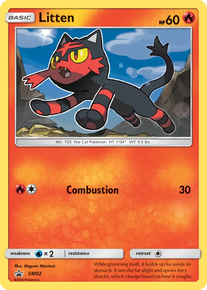 Litten #SM02 SM Black Star Promos Pokemon card