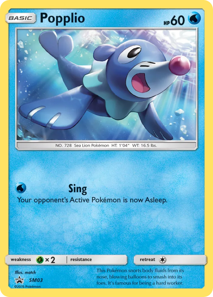 Popplio #SM03 SM Black Star Promos Pokemon card