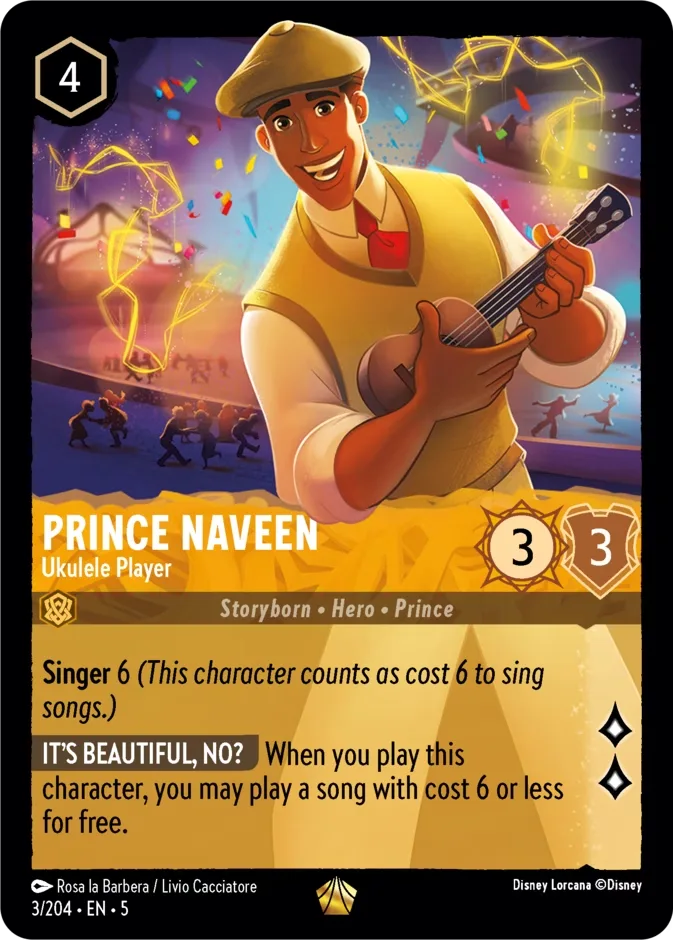 Prince Naveen #3 Shimmering Skies Disney Lorcana card