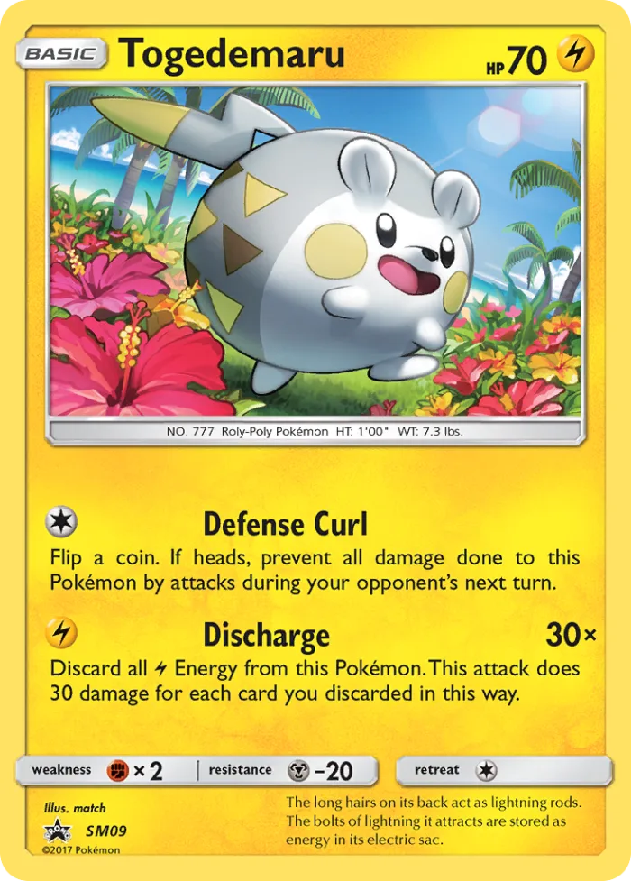 Togedemaru #SM09 SM Black Star Promos Pokemon card