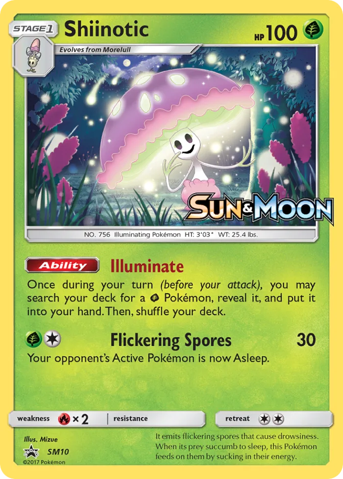 Shiinotic #SM10 SM Black Star Promos Pokemon card