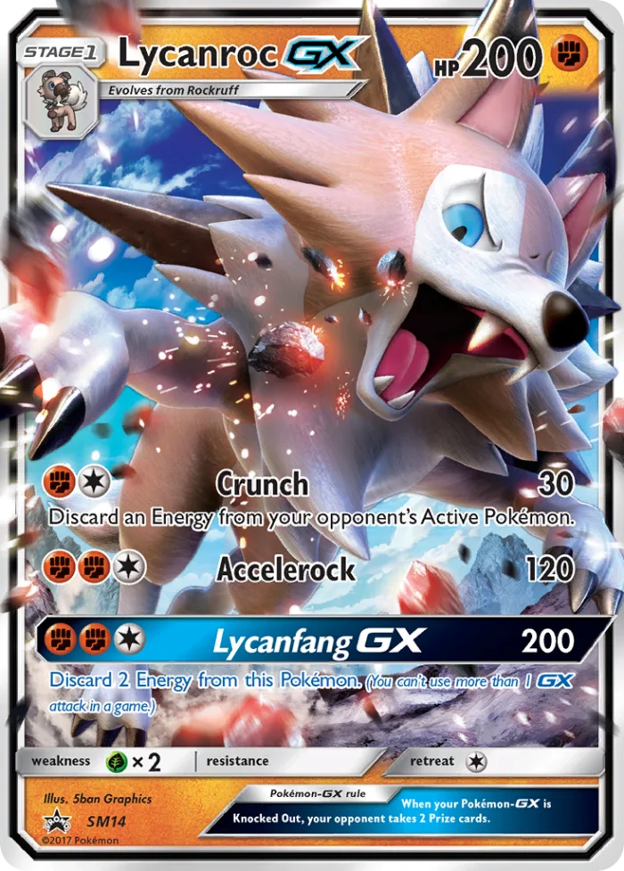 Lycanroc GX #SM14 SM Black Star Promos Pokemon card
