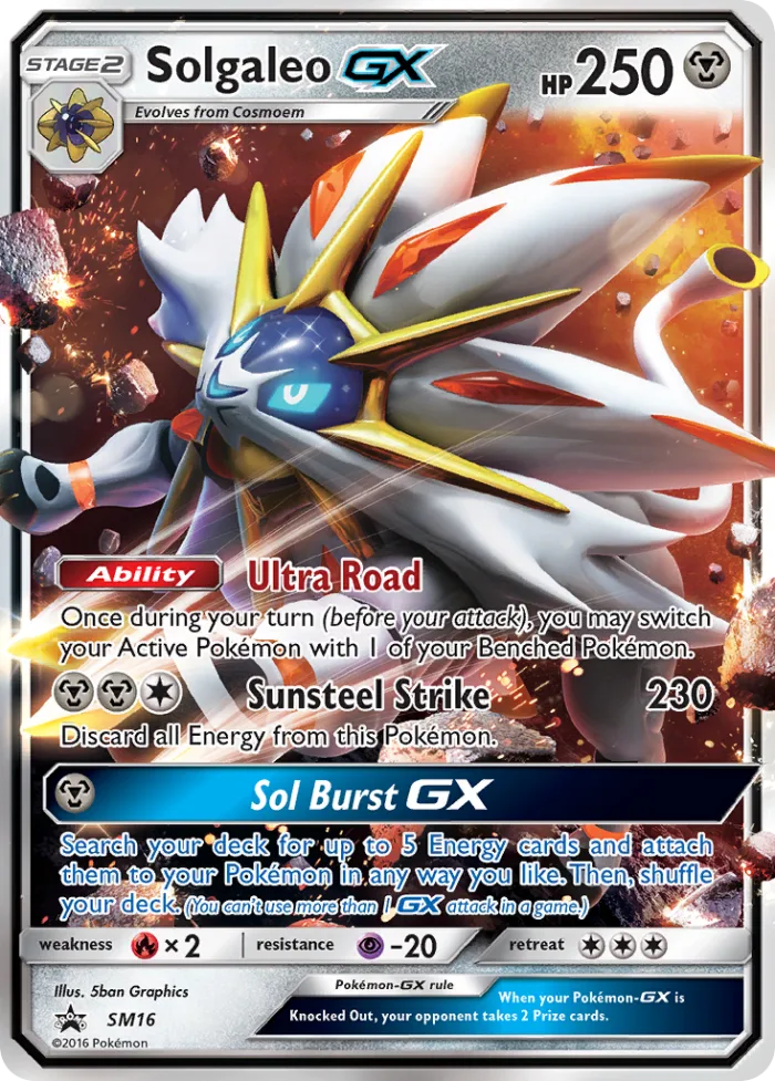 Solgaleo-GX #SM16 SM Black Star Promos Pokemon card