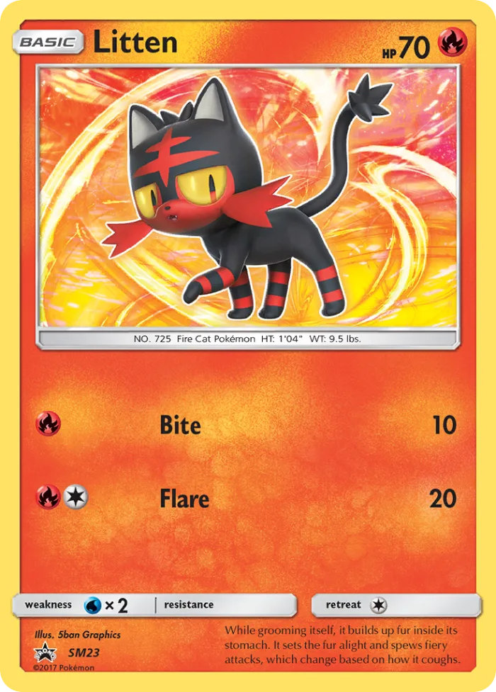 Litten #SM23 SM Black Star Promos Pokemon card