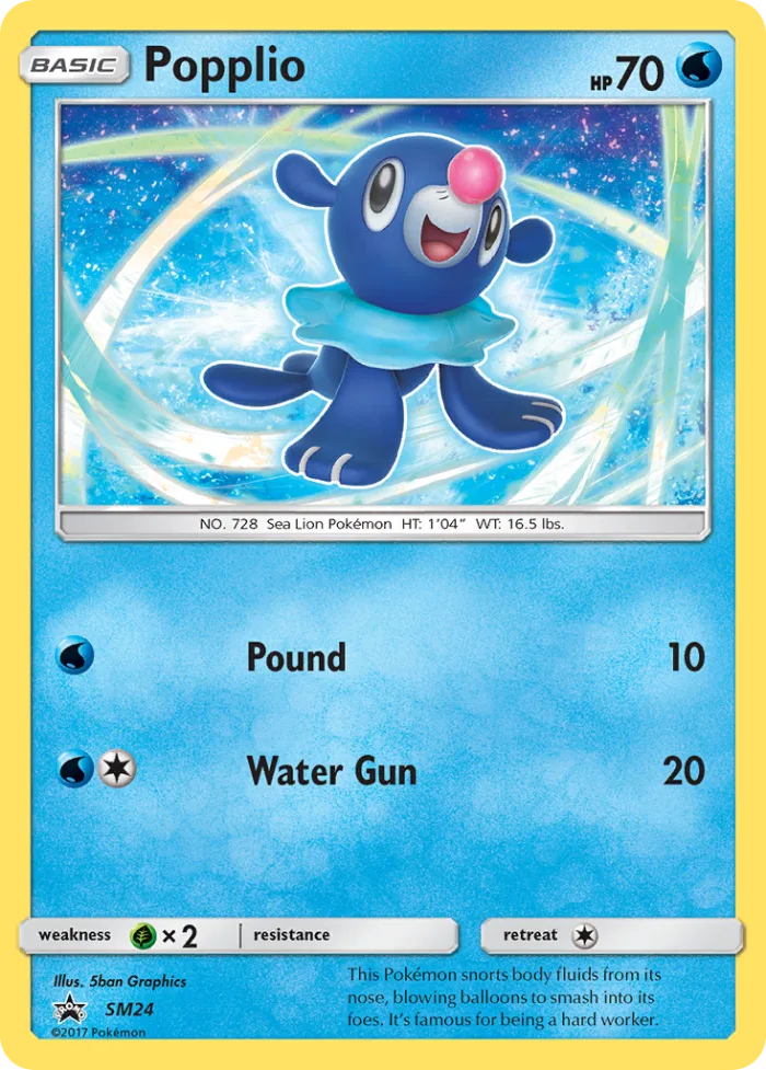 Popplio #SM24 SM Black Star Promos Pokemon card