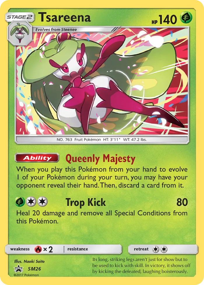 Tsareena #SM26 SM Black Star Promos Pokemon card