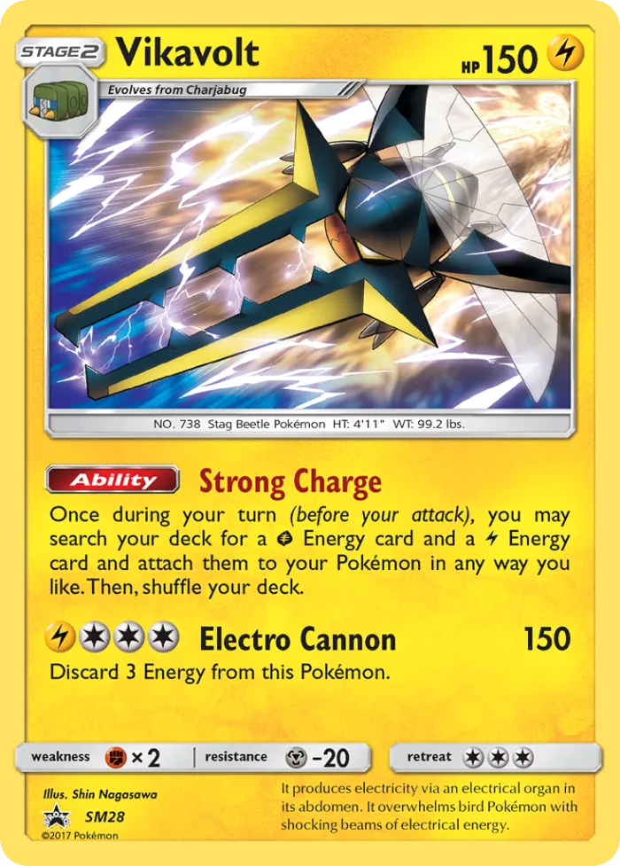Vikavolt #SM28 SM Black Star Promos Pokemon card