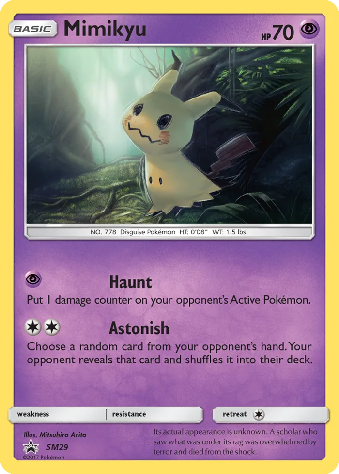 Mimikyu #SM29 SM Black Star Promos Pokemon card