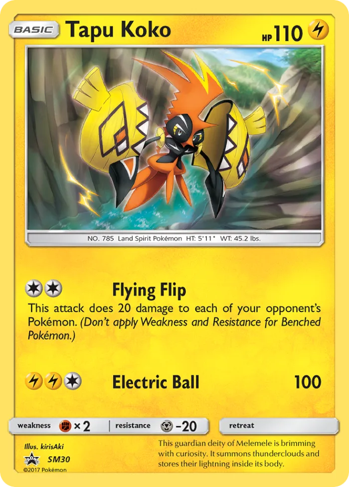 Tapu Koko #SM30 SM Black Star Promos Pokemon card