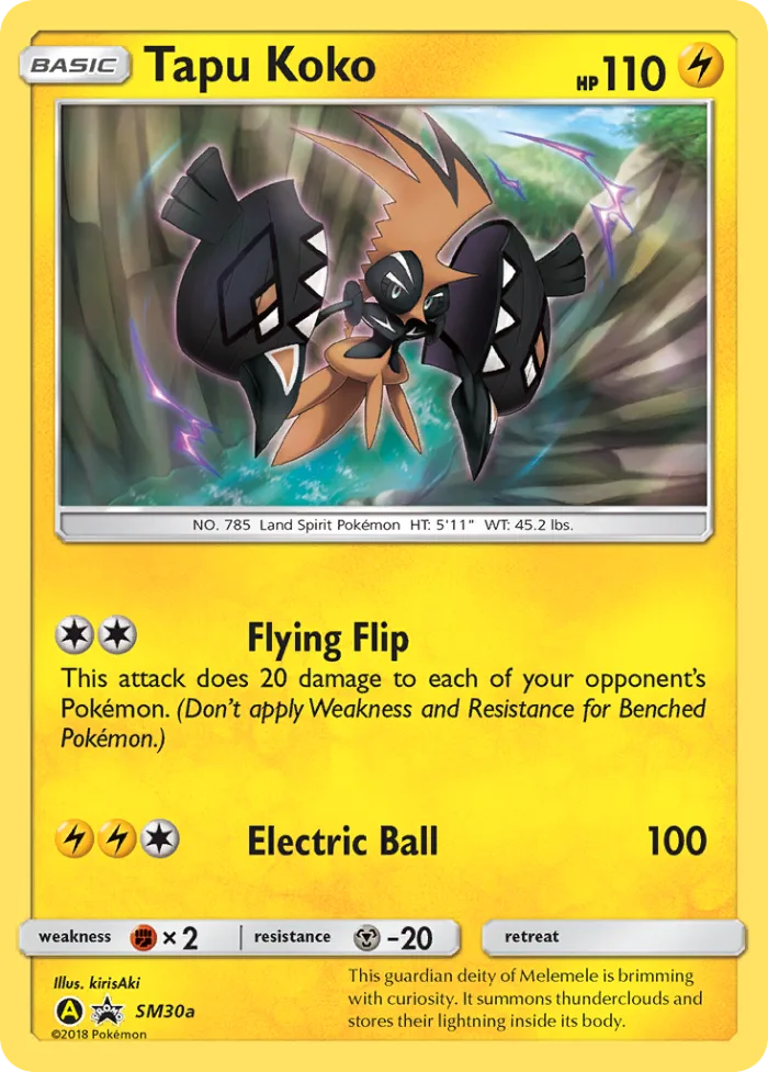 Tapu Koko #SM30a SM Black Star Promos Pokemon card