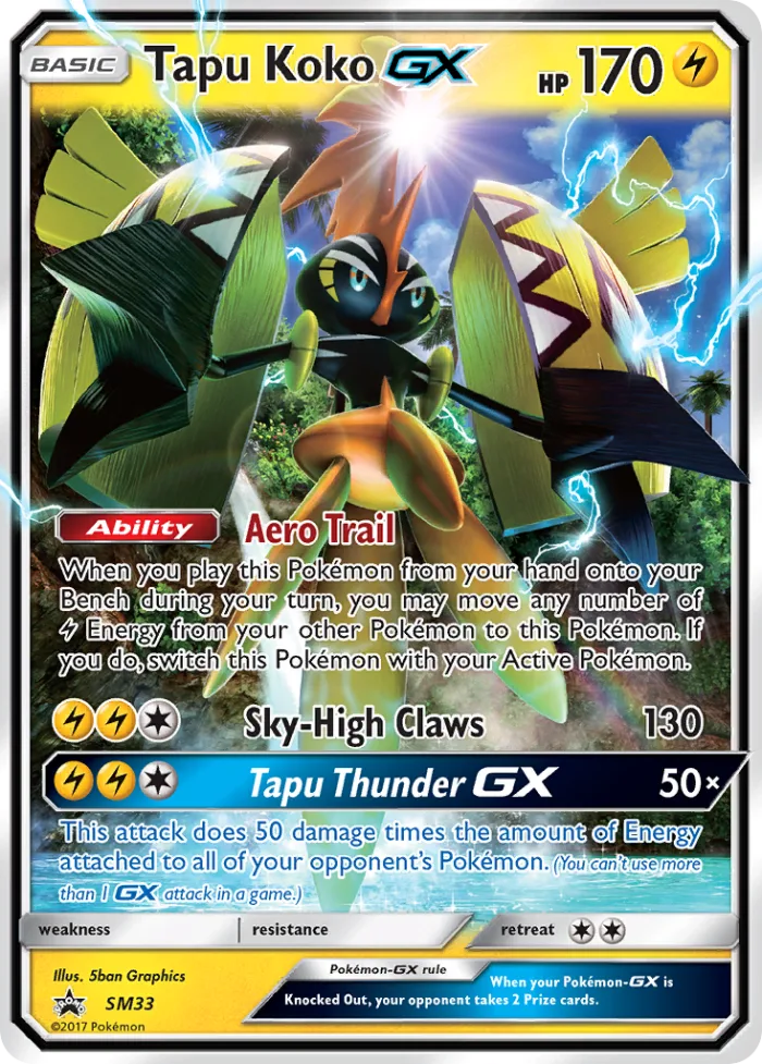 Tapu Koko-GX #SM33 SM Black Star Promos Pokemon card