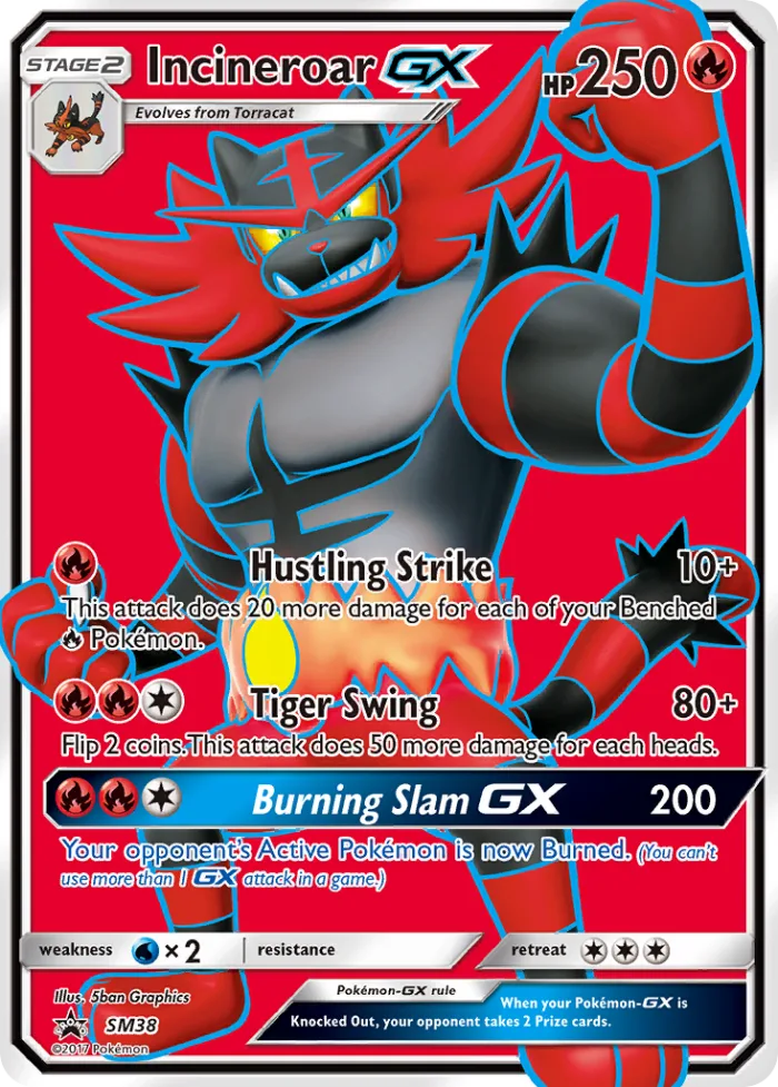 Incineroar-GX #SM38 SM Black Star Promos Pokemon card