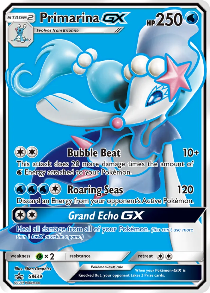 Primarina-GX #SM39 SM Black Star Promos Pokemon card