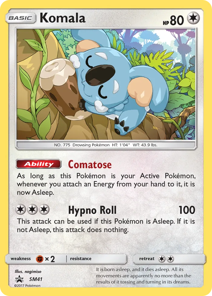Komala #SM41 SM Black Star Promos Pokemon card