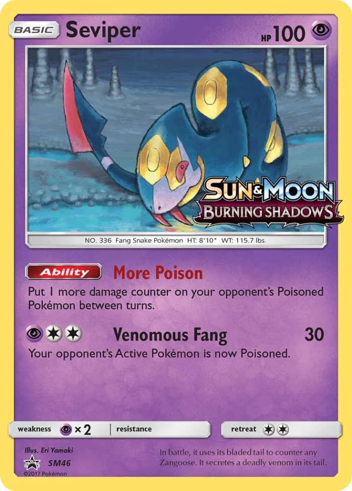 Seviper #SM46 SM Black Star Promos Pokemon card
