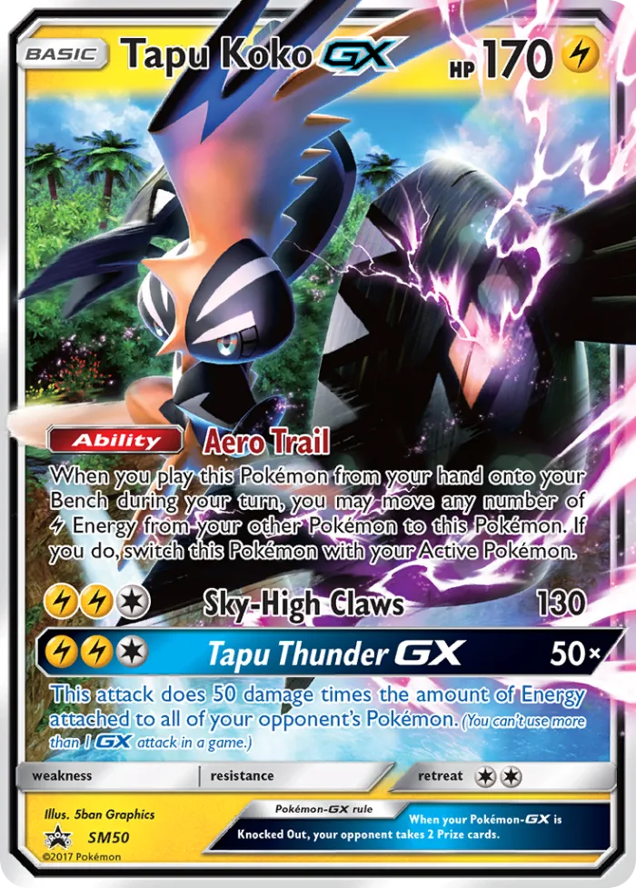 Tapu Koko-GX #SM50 SM Black Star Promos Pokemon card