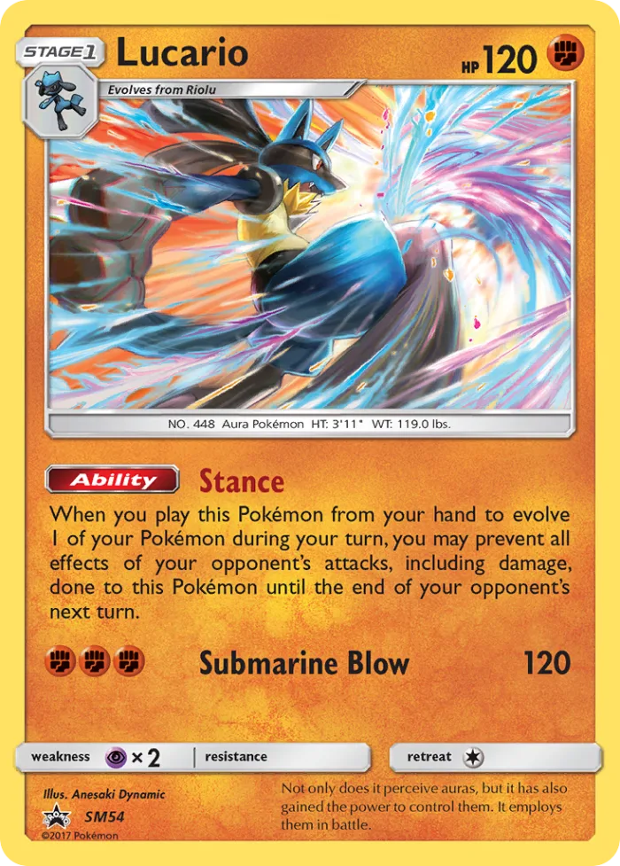 Lucario #SM54 SM Black Star Promos Pokemon card