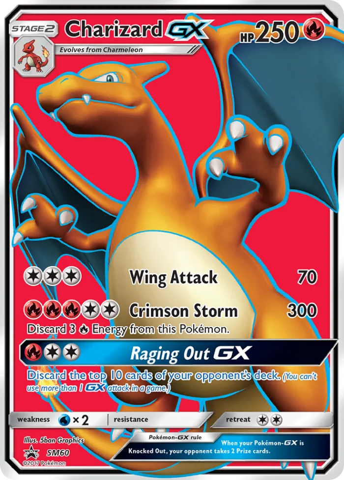 Charizard-GX #SM60 SM Black Star Promos Pokemon card