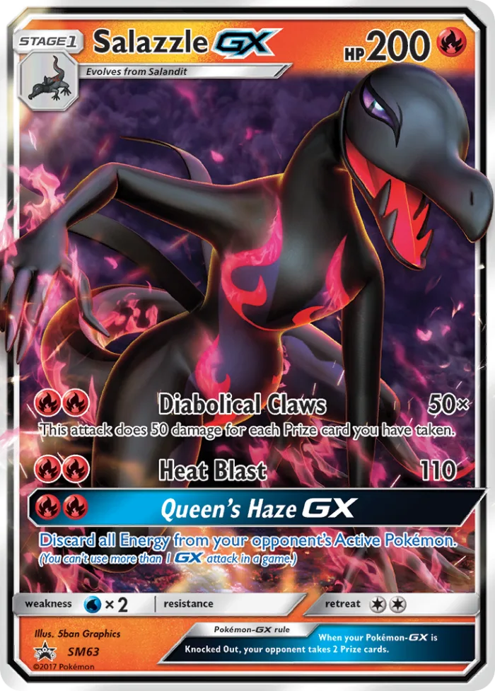 Salazzle-GX #SM63 SM Black Star Promos Pokemon card