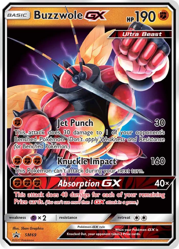 Buzzwole-GX #SM69 SM Black Star Promos Pokemon card