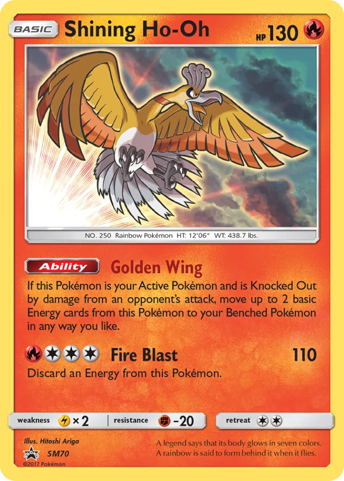 Shining Ho-Oh #SM70 SM Black Star Promos Pokemon card